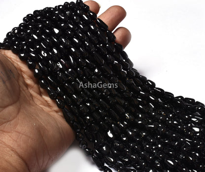 Natural Black Spinal Drops Shape Beads Black Spinal Smooth Teardrops Beads, Black Spinal Drops Beads, Briolette Beads For Jewelry Craft SALE