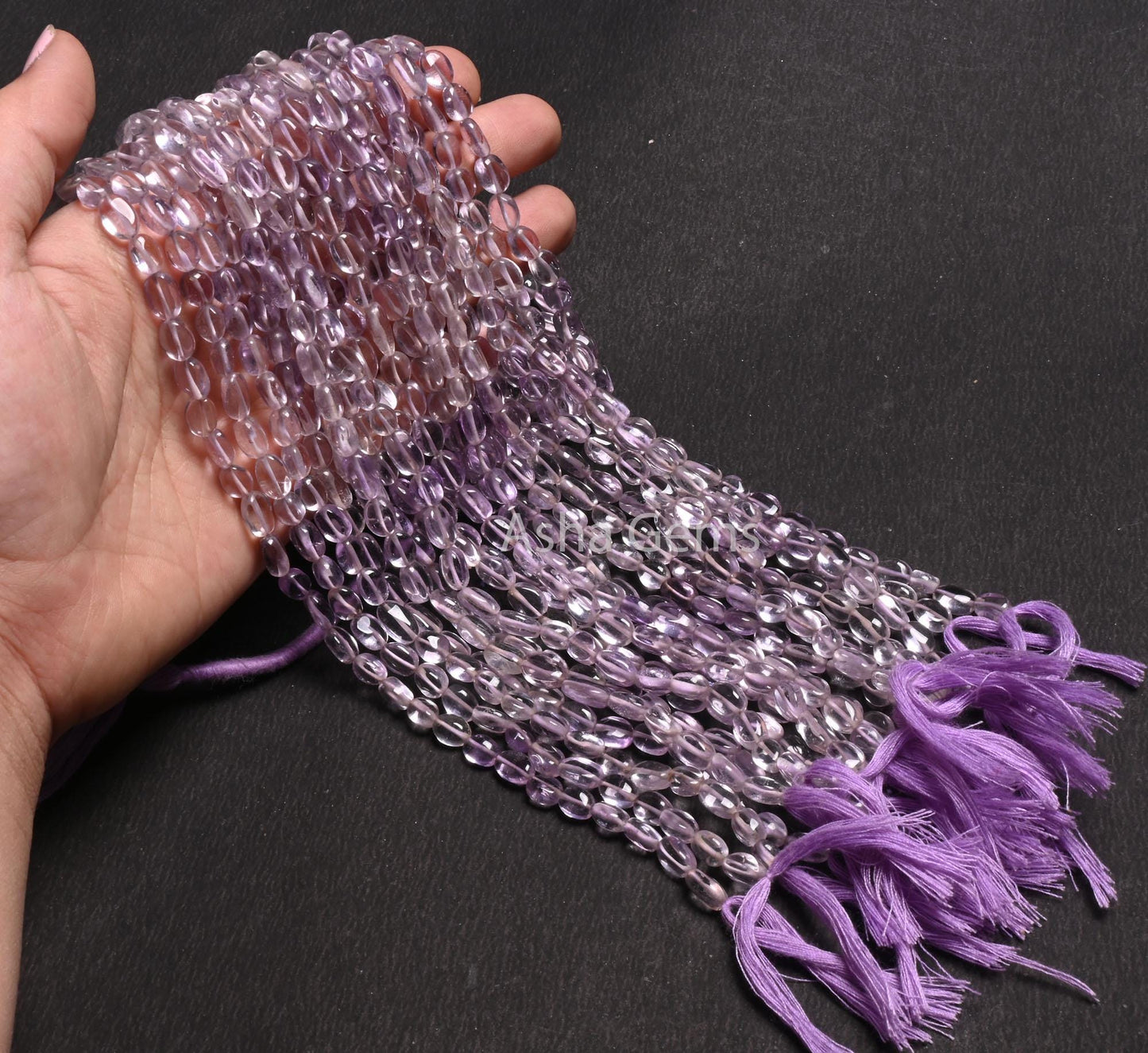 Fine Quality Pink Amethyst Smooth Oval Shape Gemstone Beads,13" Strand Shaded Pink Amethyst Handmade Oval Straight Beads Jewelry Crafts SALE