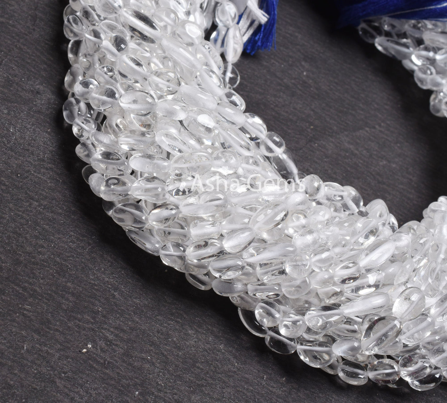 Beautiful Clear Crystal Quartz Smooth Nugget Shape Beads,12.5"Strand Natural White Crystal Plain Handmade Uneven Tumble Beads Jewelry Crafts
