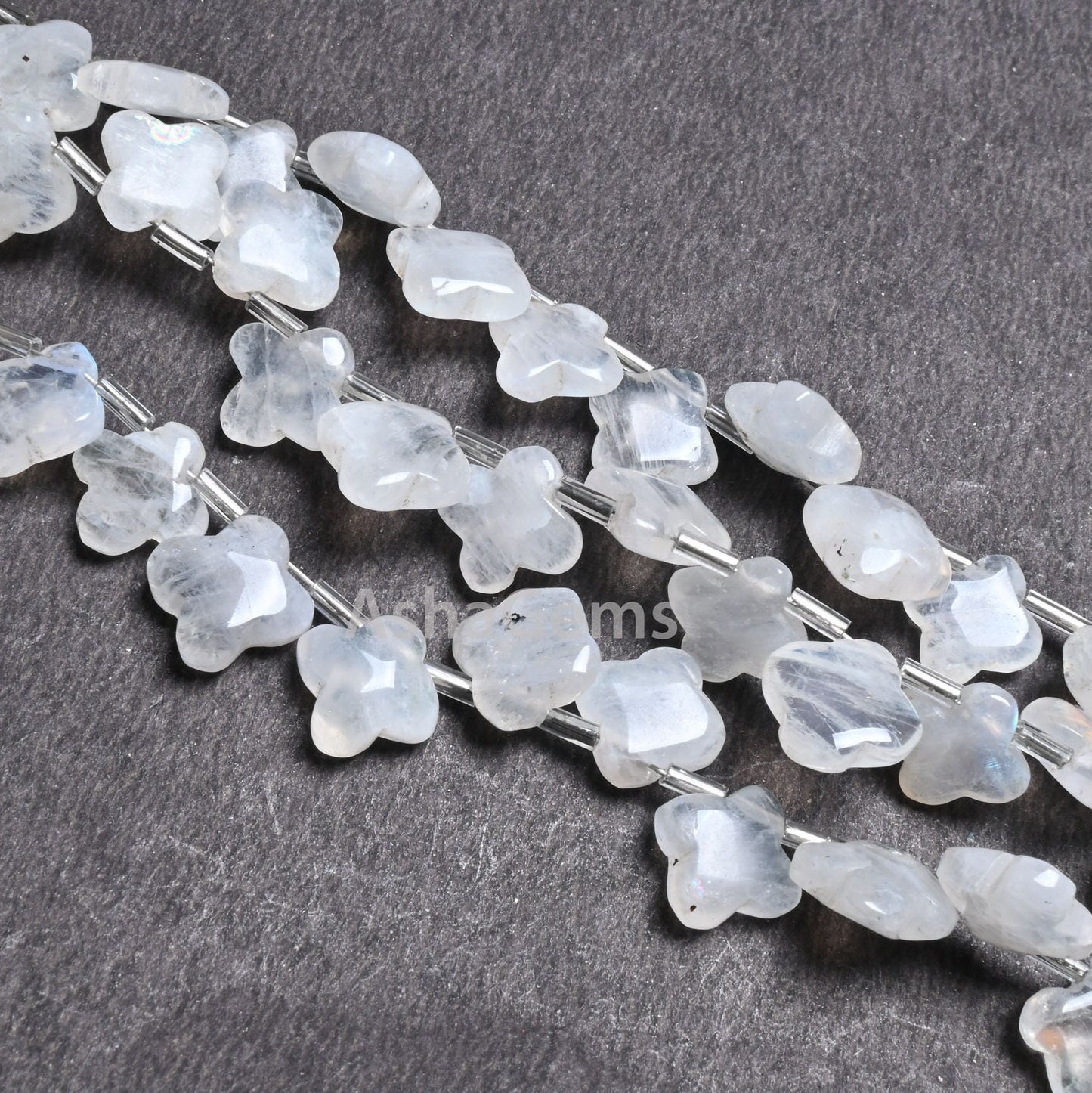 Natural Blue Fire Rainbow Moonstone Carved Flower Shape Gemstone handmade Beads, Flashy Rainbow Carving Fancy Square smooth Bead Jewlry SALE