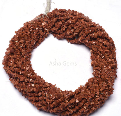 Beautiful Brown Sunstone Uncut Chips Gemstone Beads, Fine Sunstone Smooth Raw Rough Tiny Nuggets Beads, Sunstone  Beads Jewelry Making Craft