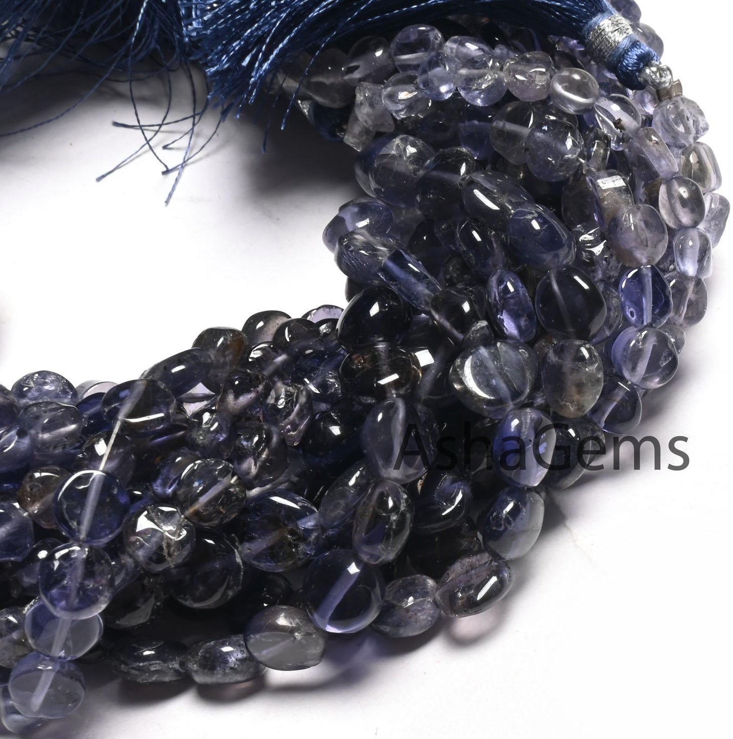 Natural Iolite Smooth Coin Shape Gemstone Loose Beads, Shaded Blue Iolite Plain Handmade Coin Straight Drill Bead, Iolite Beads Jewelry SALE