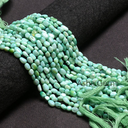 Beautiful Green Opal smooth Nugget Tiny gemstone Beads,5-8mm Mint Green Opal Plain Handmade Uneven Tumble Beads, Fine Opal Bead Jewelry SALE