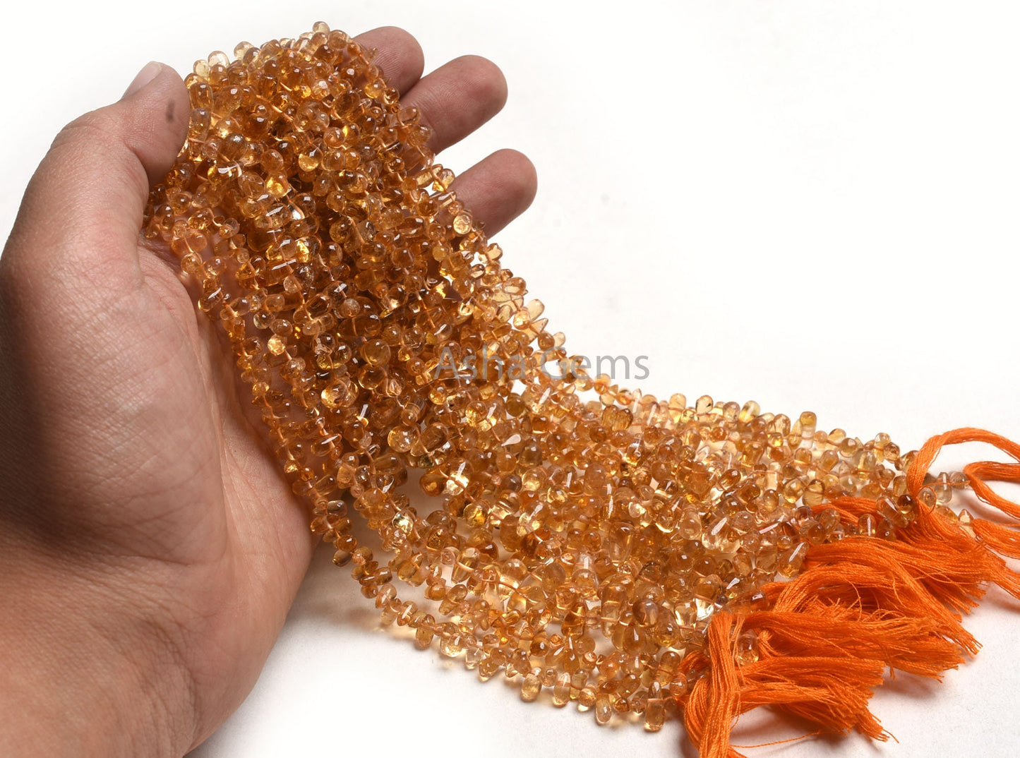 Natural Yellow Citrine Smooth Handmade Drop Shape Beads,13" Strand Fine Citrine Quartz Uneven Drops Side Drill Gemstone Beads Jewelry Crafts