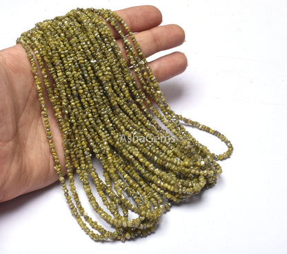 Rough Diamond Uncut Chip beads, Natural Green-Yellow Diamond Uncut Beads, Genuine Raw Diamond beads, Wholesale diamond beads Jewelry Makings