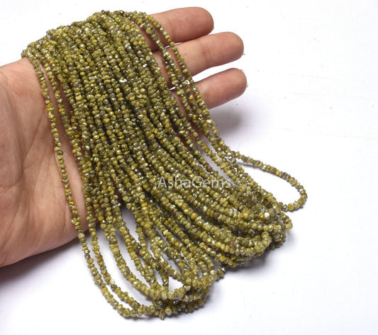 Rough Diamond Uncut Chip beads, Natural Green-Yellow Diamond Uncut Beads, Genuine Raw Diamond beads, Wholesale diamond beads Jewelry Makings