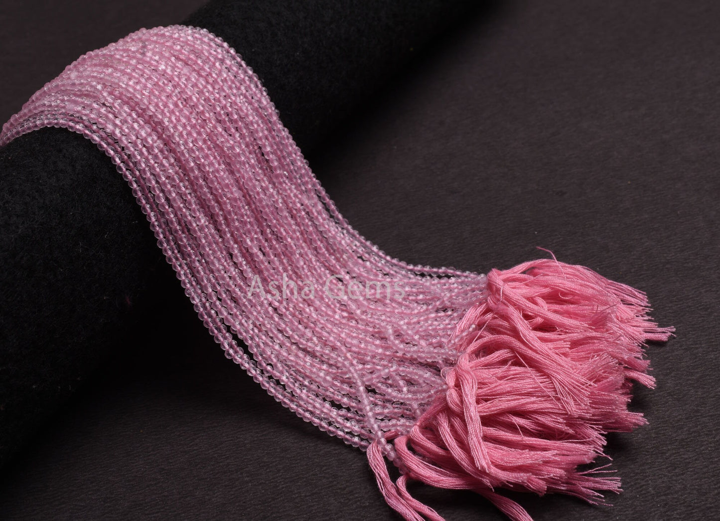 AAA Quality Pink rose Quartz Micro Cut Rondelle Gemstone Beads,2.5 mm Natural Rose Quartz Machine Cut Faceted Beads,12" Quartz Beads Jewelry