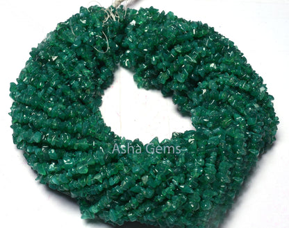 34" Strand Beautiful Green Onyx Gemstone Uncut Chips Beads, Onyx raw Rough Polish Beads, fine Green Onyx uneven Nugget Beads Jewelry making