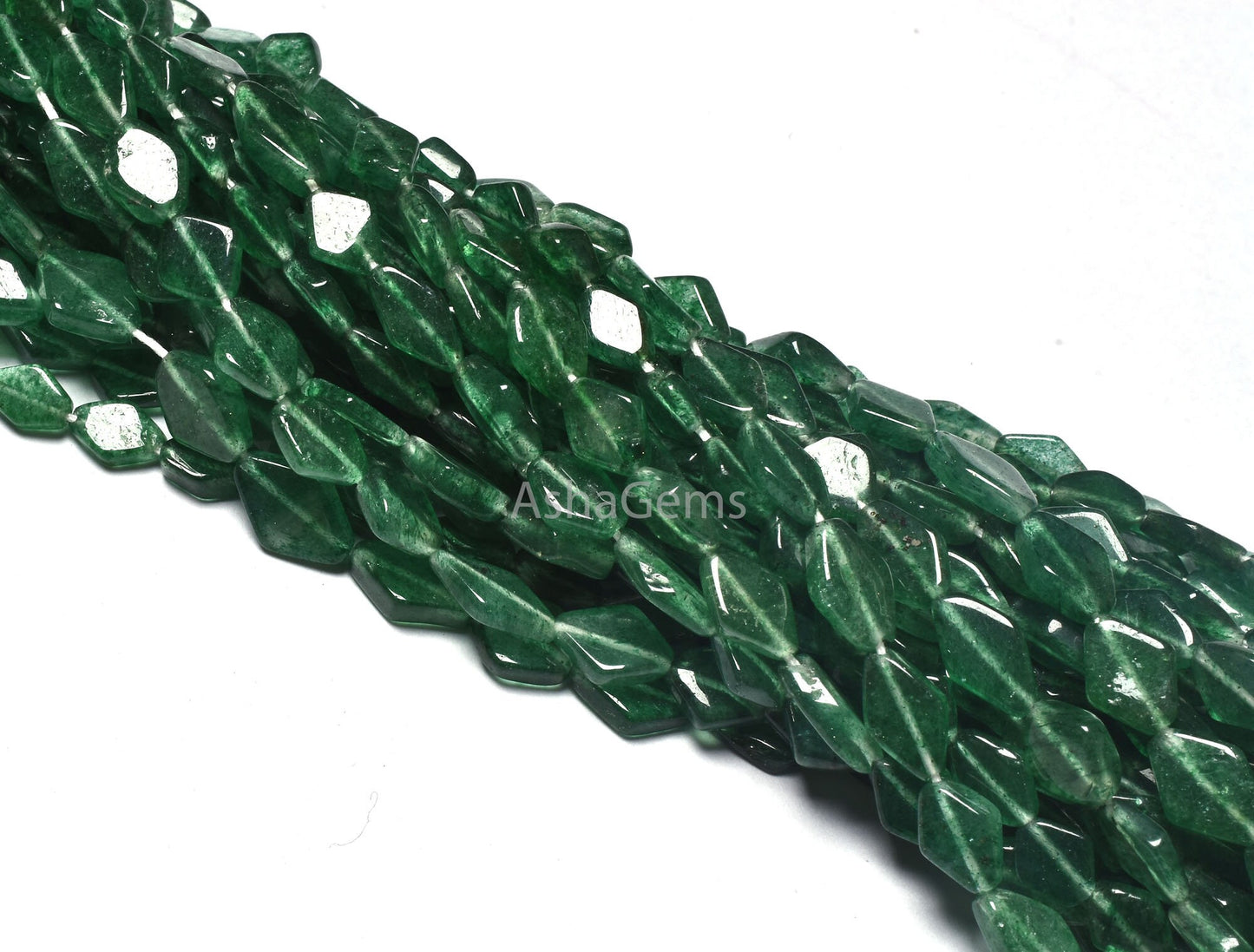 Natural Green Mica Rhombus Shape Beads,13" Strand Mica Margaj Beads, Green Mica Handmade Fancy Shape Gemstone Beads For Jewelry Making Craft