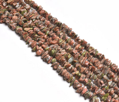 34 Inch Strand Unakite Uncut Chip Beads, Natural Unakite Smooth Raw Rough Uneven Nugget Tiny Gemstone Beads, Unakite Bead Jewelry Craft SALE