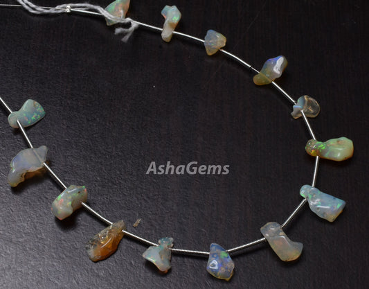 Beautiful Multi Flashy Fire Ethiopian Opal Raw Nuggets Beads, Natural Rainbow Fire Rough Ethiopian opal Beads,Untreated Rock mineral Opal