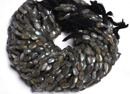beautiful Labradorite Faceted Oval Gemstone Beads,13"Strand Natural Fire Labradorite beads Black Rainbow Handmade Uneven Oval Briolette Bead