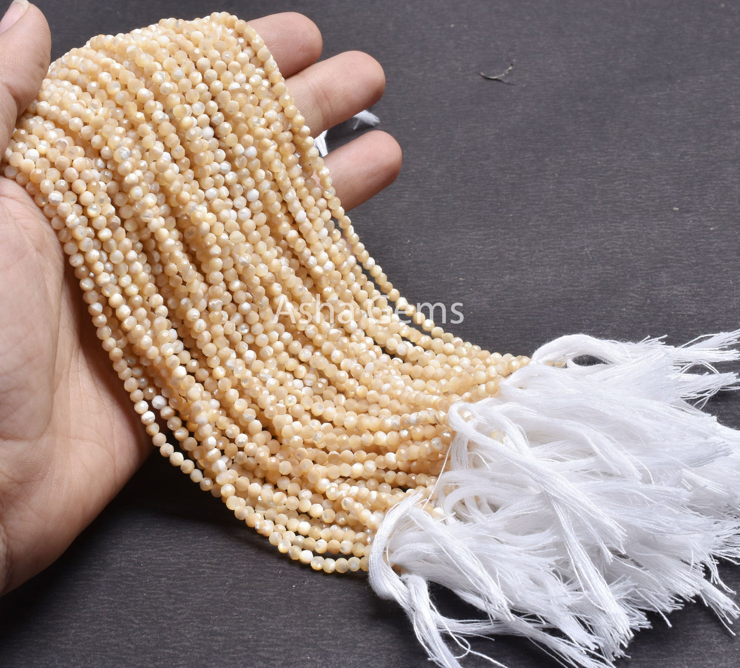 Natural Yellow Mother Of Pearl Micro Cut Rondelle Beads,3.2 mm Fine Golden Cream Mop Machine Cut Gemstone Bead, Mother Of Pearl Jewelry SALE