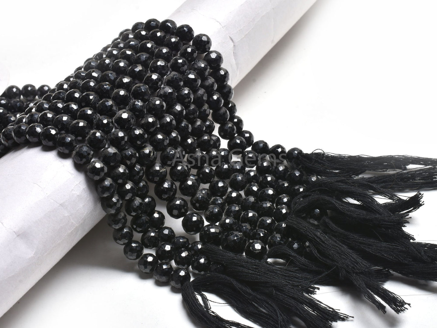 AAA Quality Black Spinel Faceted Round Ball Beads,9" Strand Natural Spinel Beads, Black Spinal Machine Cut Round Gemstone Beads Jewelry SALE