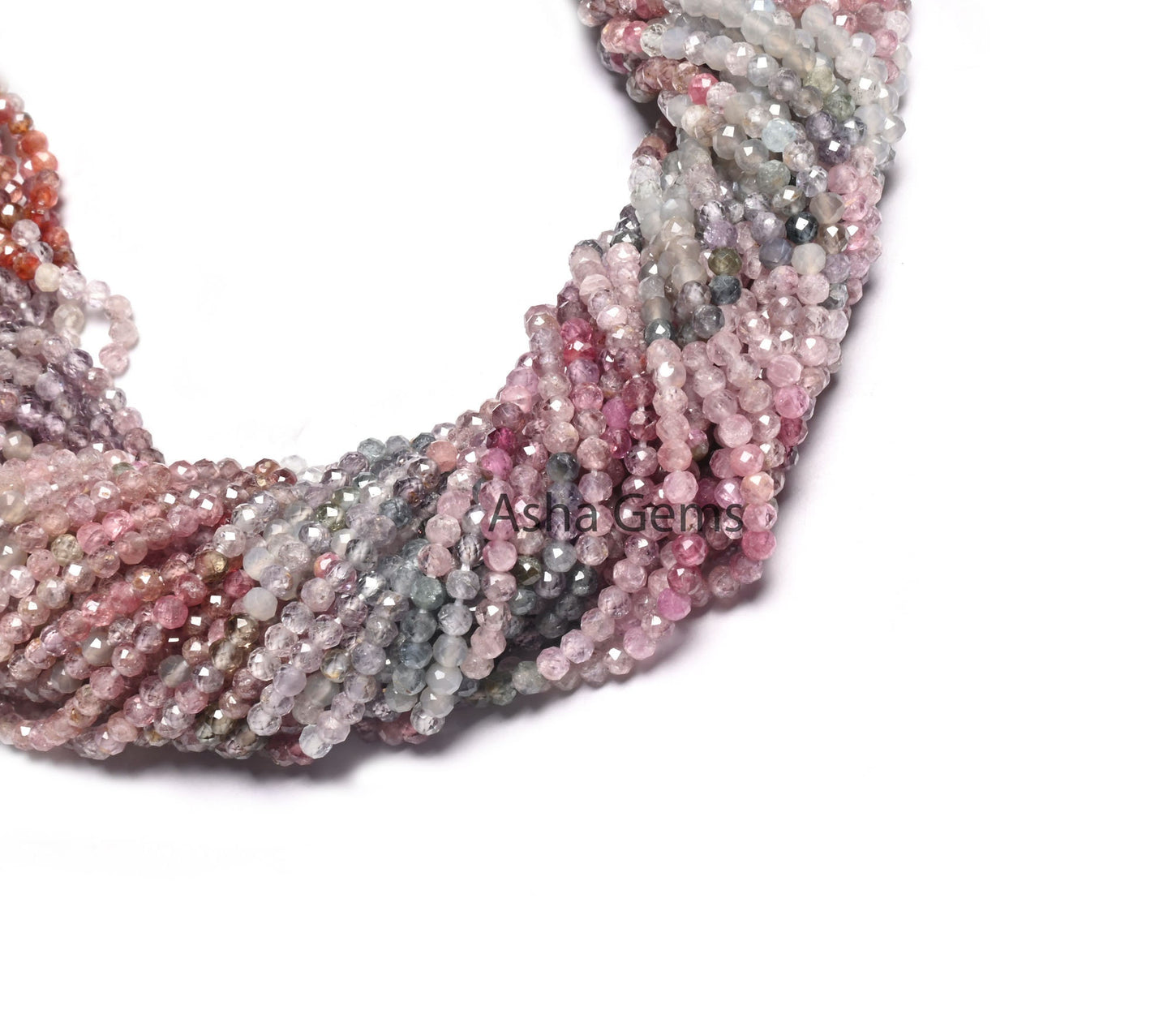Real Multi Spinel Machine Cut Faceted Gemstone Tiny Beads,2.8 mm natural Spinel Micro Cut Rondelle Beads, Shaded Spinal Beads Jewelry Crafts
