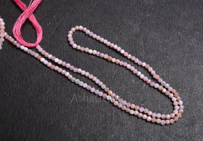 Beautiful Pink Opal Faceted Machine Cut Rondelle Beads,2-2.2mm Genuine Pink Opal Micro Cut Tiny Gemstone Opal Bead Jewelry Making Craft SALE
