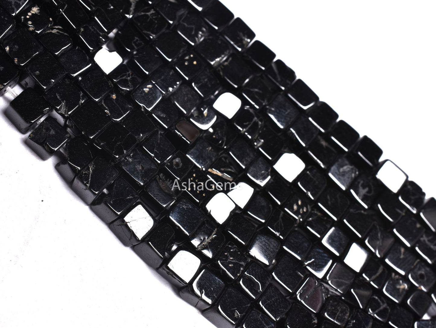 Beautiful Natural Black Spinel Box Shape Smooth Gemstone Beads,4.mm, Black Spinel Plain 3D Cube Box Beads,Spinel Beads.For Jewelry Craft