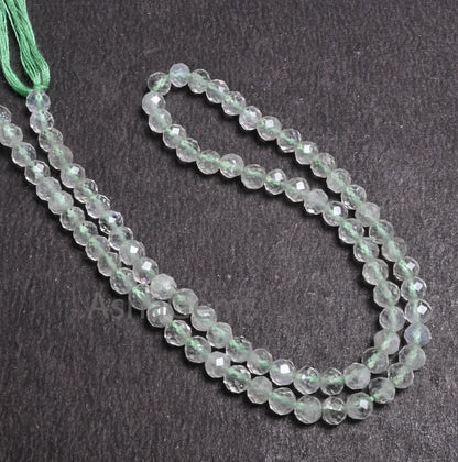 Beautiful Green Amethyst Micro Cut Rondelle Beads,13"Natural Green Amethyst Machine Cut Faceted Gemstone Amethyst Bead Jewelry Necklace SALE
