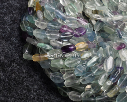 Natural Fluorite Smooth Oval Shape Gemstone Beads, multi green Blue Fluorite handmade Plain Beads, Multi fluorite Beads For Necklace Jewelry