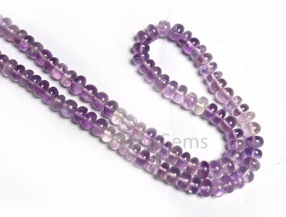 Beautiful Amethyst Smooth Gemstone Loose Beads, Fine Shaded Purple Amethyst Plain Handmade Rondelle African Amethyst Bead Jewelry Craft SALE