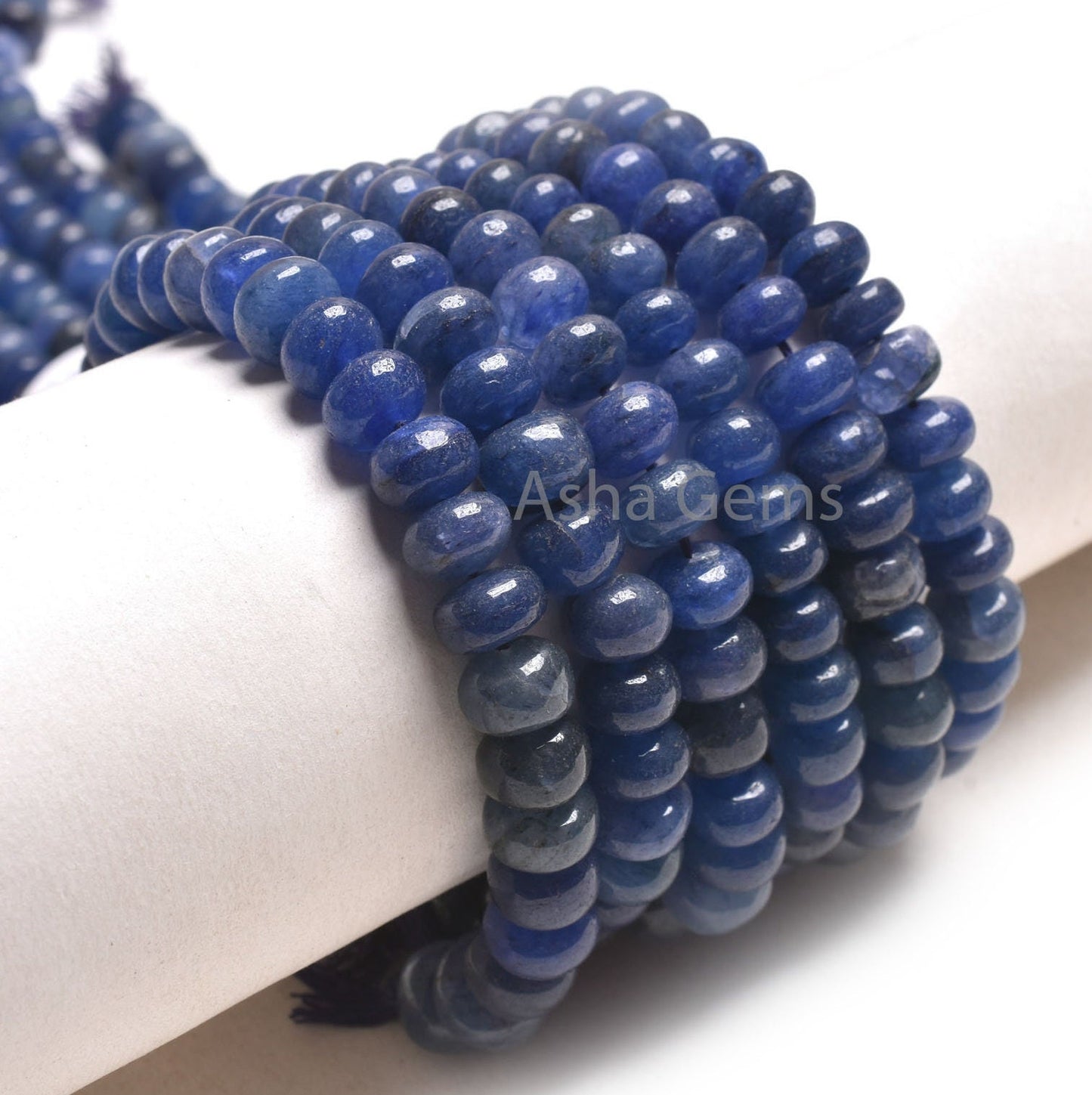 Fine Blue Tanzanite Smooth Gemstone Loose Beads, Tanzanite Plain Handmade Rondelle Shape Beads TZ, Tanzanite Beads For Jewelry Making Craft
