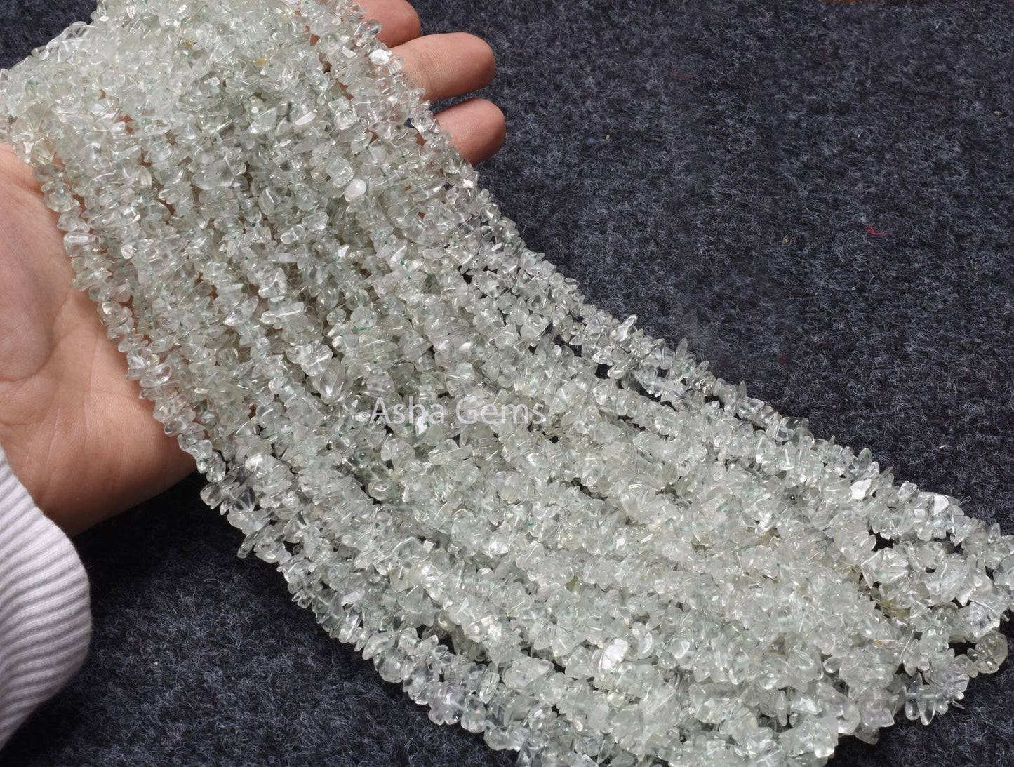 34"Strand Natural Green Amethyst Uncut Chips Beads Gemstone Smooth Raw Tiny Nugget Rough Beads fine Quality Green Amethyst Chip Jewelry Sale