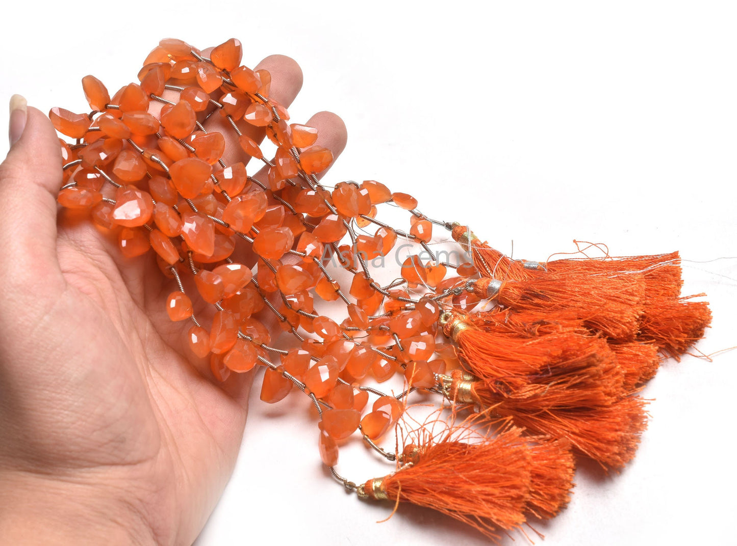 Fine Quality Carnelian Fancy Mango Shape Faceted Beads,8" Strand Red Orange Carnelian Keri Shape Fancy Briolette Beads Carnelian Beads SALE