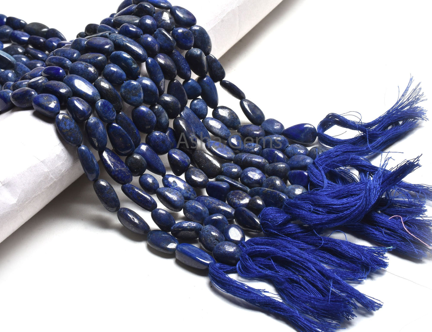 13" Strand Blue Lapis Lazuli Smooth Nugget Gemstone Loose Beads, Natural Lapis handmade Tumble Uneven Straight Drill Bead Jewelry Craft SALE
