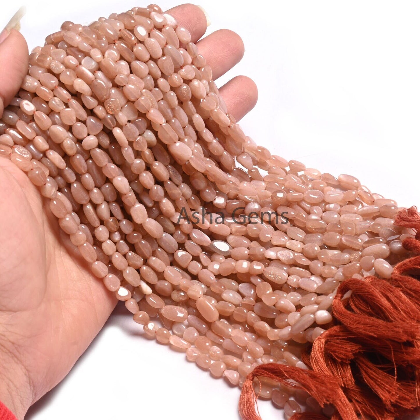 Fine Peach Moonstone Smooth Nugget Tiny Gemstone Loose Beads,4.5-9.5 mm Pink Moonstone Plain Handmade Uneven Tumble Bead Jewelry making SALE (AG 22276)