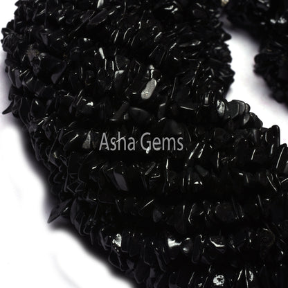 Rare Shungite uncut chip Beads,34" Strand Natural Elite Shungite Beads, Shungite Raw Rough Smooth Uneven Tiny gemstone beads Jewelry Crafts