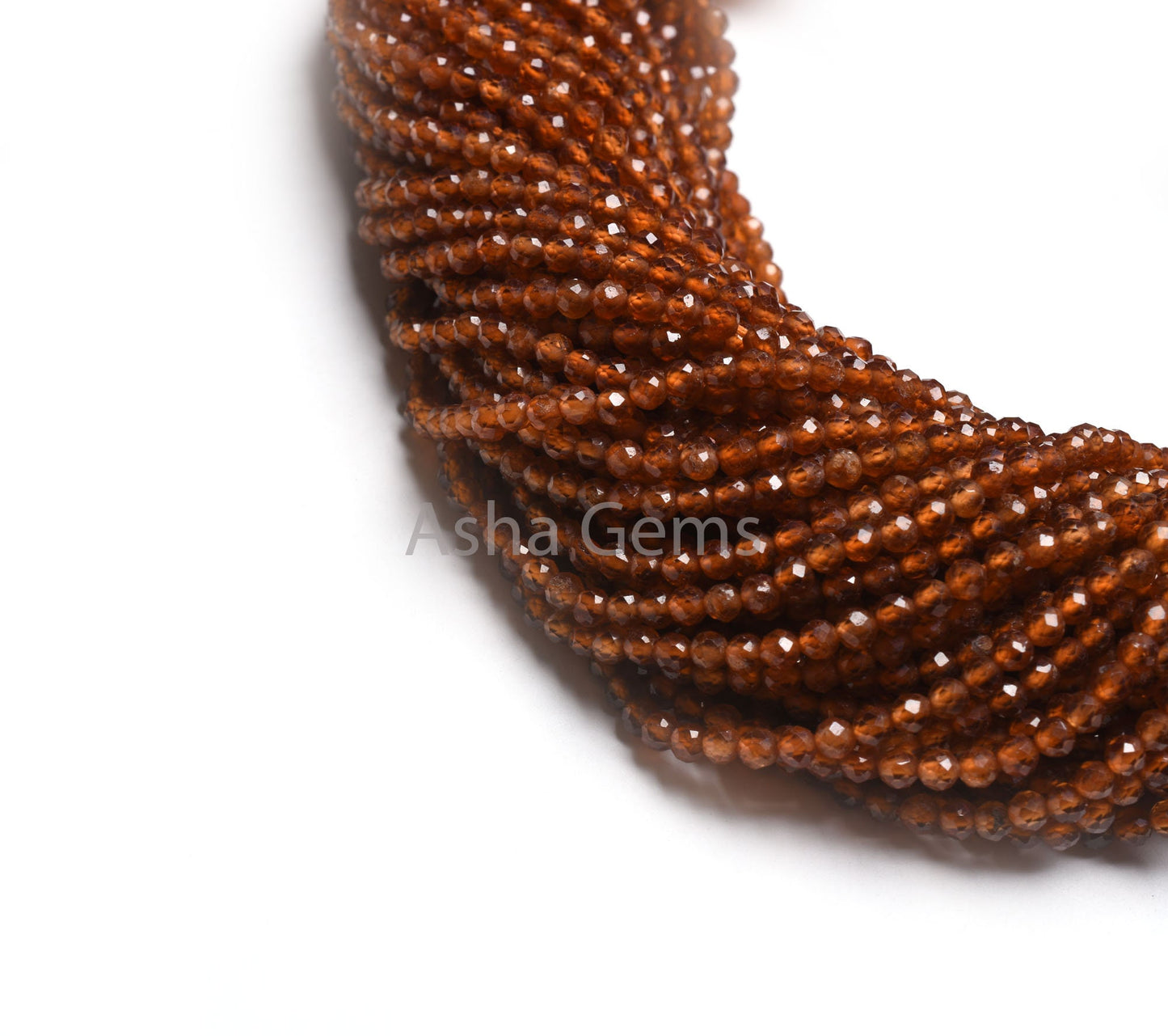 AAA Quality Natural Hessonite Machine Cut Beads,3.25 mm Brown Hessonite Garnet Micro Cut Faceted Rondelle Gemstone Bead Hessonite Jewelry