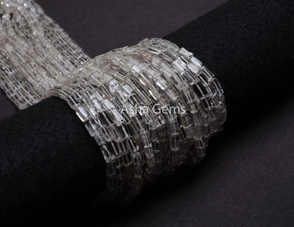 White Crystal Quartz Smooth Rectangle Gemstone Beads,15" Strand Natural Crystal Plain Handmade Uneven Fancy Beads, Crystal Bead Jewelry SALE