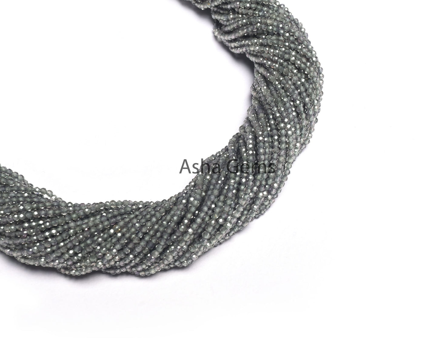 Rare Green sapphire Micro Cut Faceted Rondelle Gemstone Beads,1.7mm AAA Quality Natural sapphire Machine Cut Sapphire Beads Jewelry Necklace