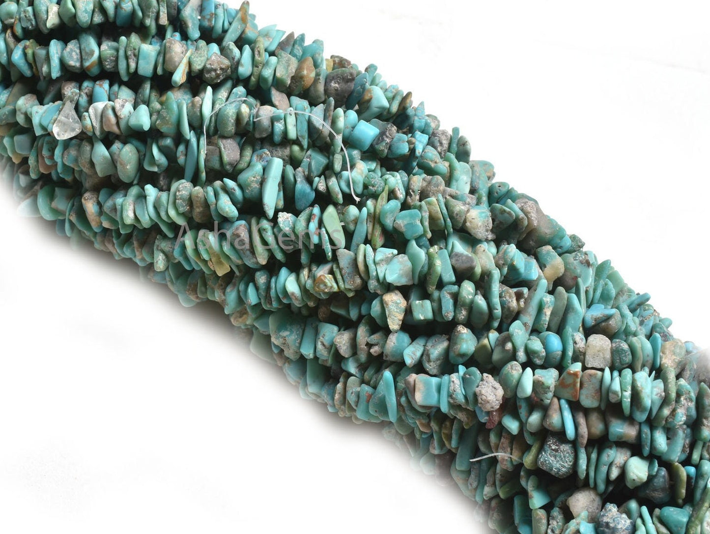 Natural Sleeping Beauty Turquoise Uncut Chip Gemstone Beads,34" Blue Turquoise smooth raw rough Tiny Arizona Turquoise Chip Beads Jewelry