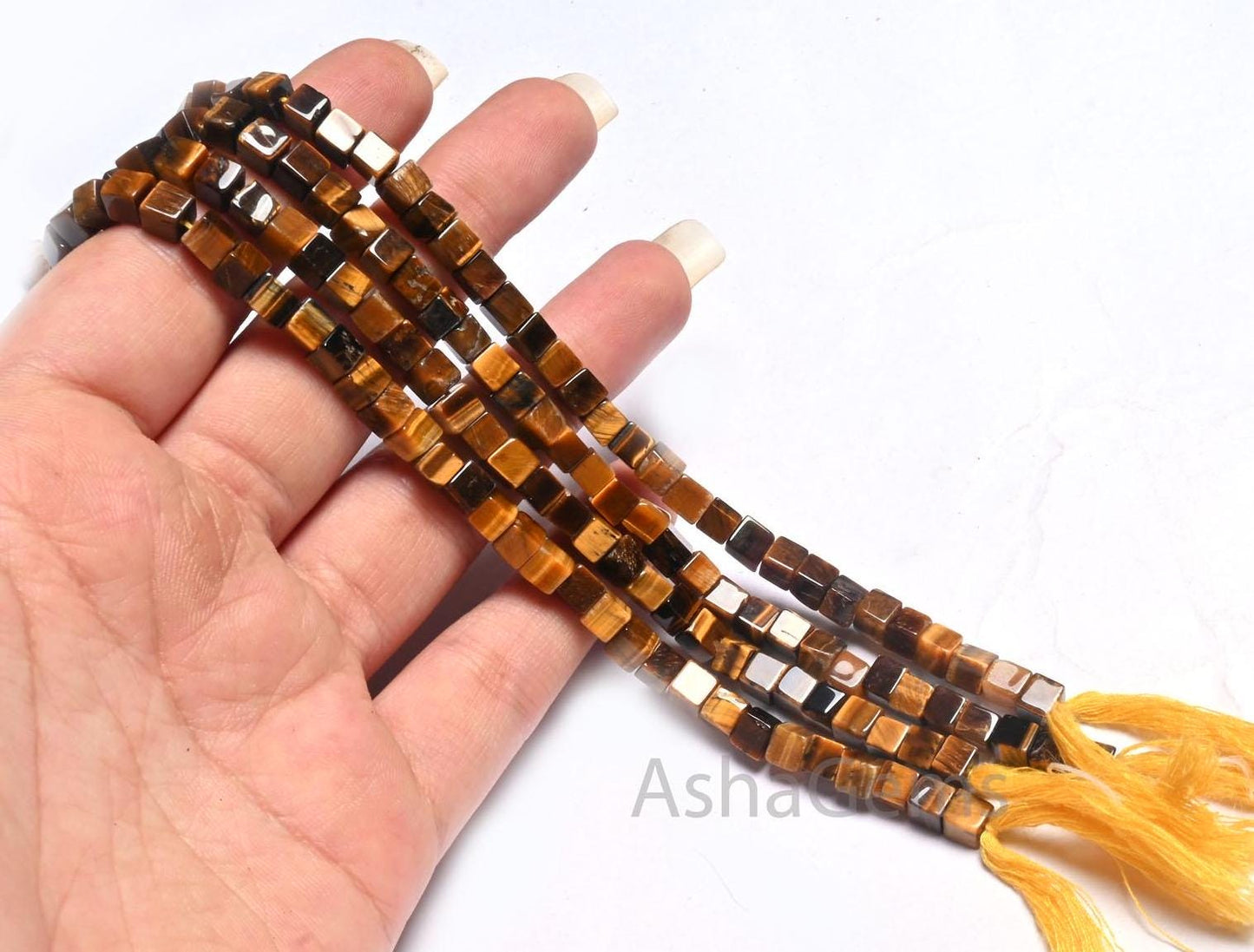 5mm Beautiful Tiger Eye Smooth Box Shape handmade Beads, Natural Tiger Eye 3D Cube Box plain Gemstone Fine Tiger Eye Bead Jewelry Craft SALE