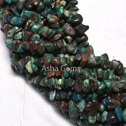 Natural Chrysocolla Uncut Chips Gemstone Beads.34"Strand Fine Quality blue Chrysocolla Raw Rough Smooth Bead Jewelry Making SALE Chrysocolla