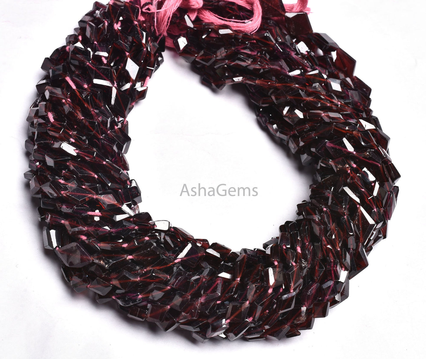 Garnet Rhombus Shape Faceted Gemstone Beads,12" Strand natural garnet Fancy Shape Beads,5x8mm Red Garnet Flat Faceted Fancy Beads Jewelry