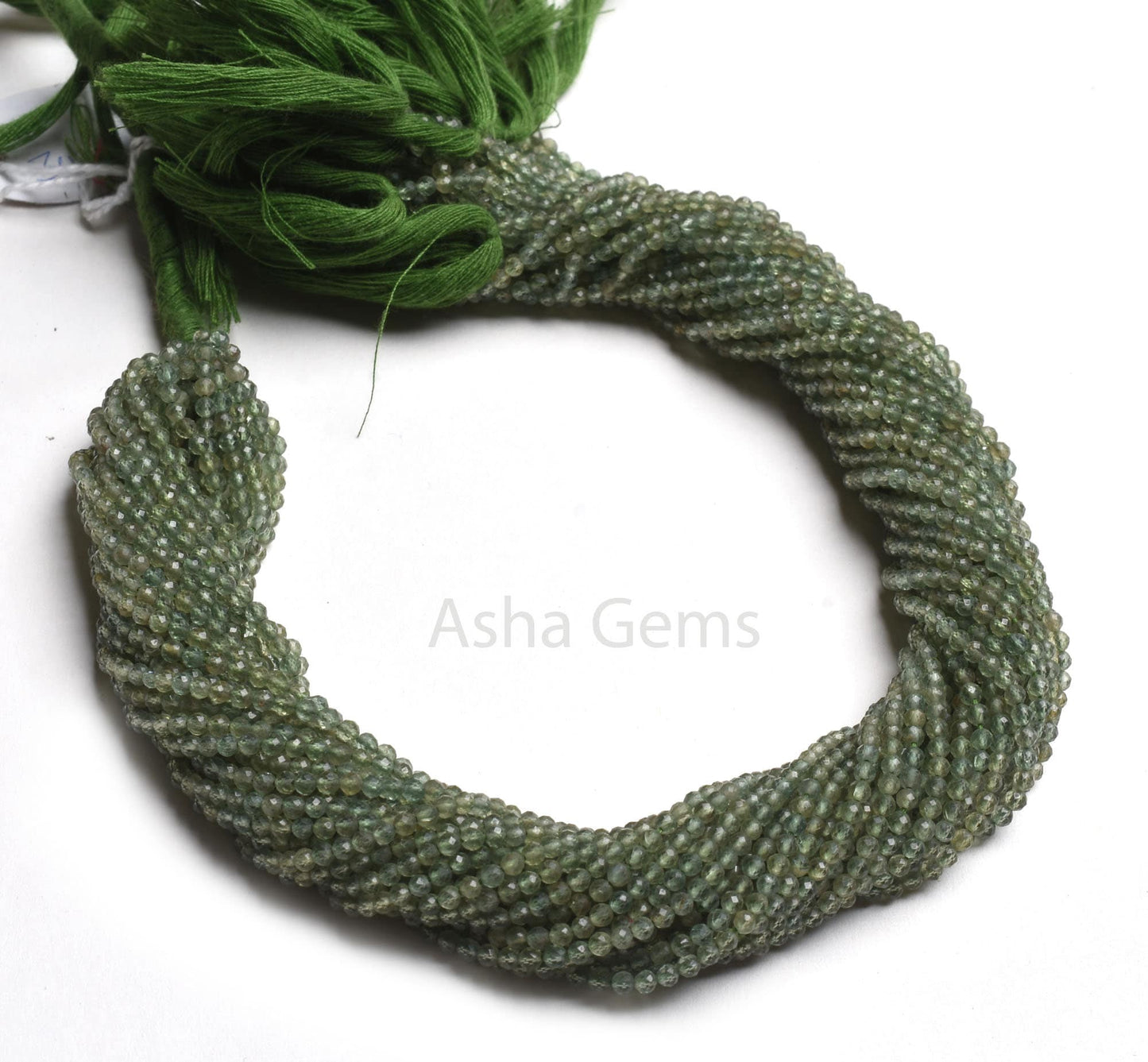 2.50 mm Natural Green Apatite Micro Cut Gemstone Beads, Fine Quality Green Apatite Beads, Apatite Machine Cut Faceted Rondelle Beads Jewelry