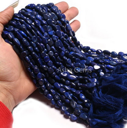 Beautiful Blue Lapis Smooth Handmade Nugget Gemstone Beads,7-12 mm Lapis Lazuli Uneven Tumble handmade Beads Lapis Jewelry Making Craft SALE (AG 22294)