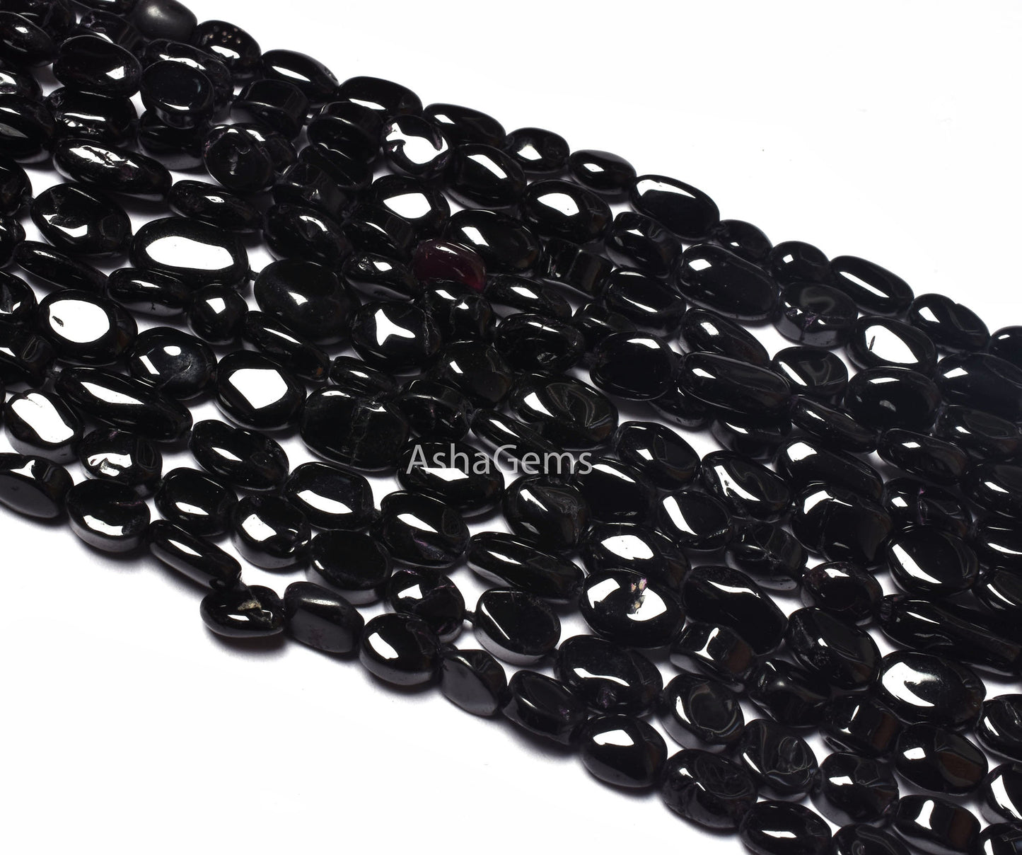 Natural Black Spinel Smooth Oval Shape Beads,13" Strand Spinel Handmade Uneven Oval Shape Beads, Black Spinel Beads For Jewelry Making Craft