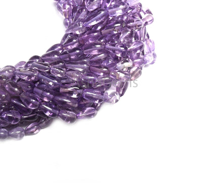 Beautiful Brazil Amethyst Smooth Uneven Drop Straight Drill Beads,12.5" Natural Amethyst handmade Teardrop Gemstone Beads Jewelry Craft SALE