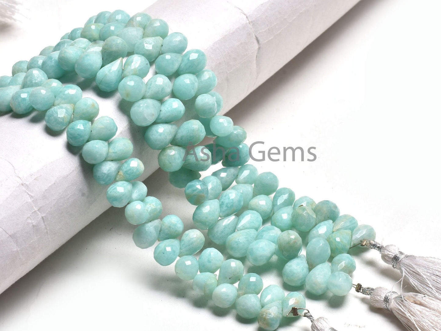 Natural Amazonite Faceted Drops Shape Beads,7-10 mm AAA Peruvian Amazonite Teardrop Briolette Gemstone Beads, Amazonite Bead Jewelry Crafts