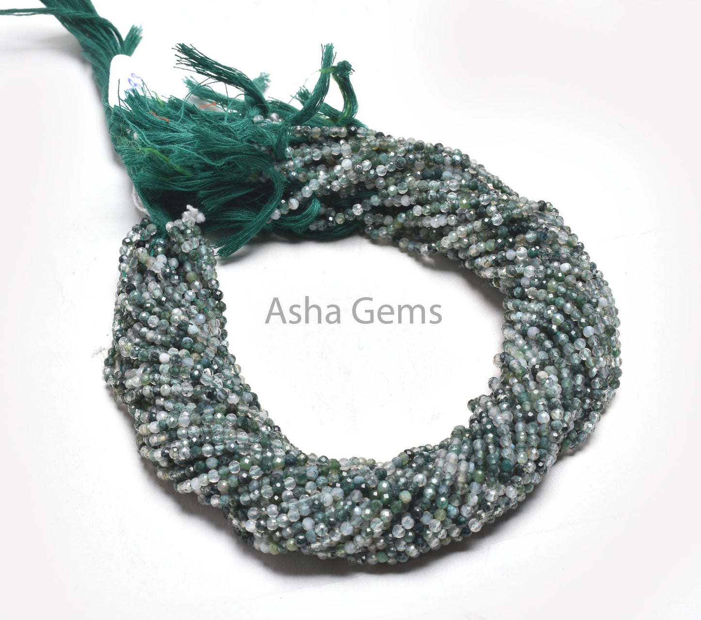 Rare Moss Green Agate Micro Cut Faceted Rondelle Gemstone Beads,2.8 mm Natural Moss agate Beads, Agate Machine Cut Bead Jewelry Crafts SALE