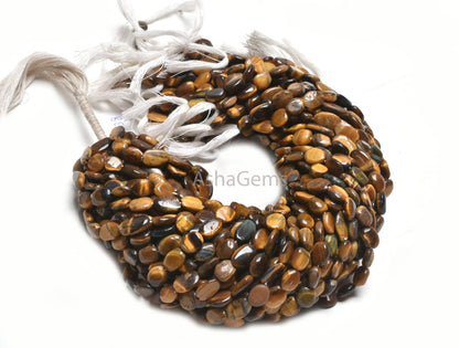Beautiful Tiger Eye Smooth Nugget Shape Beads,12.5 inch Fine Natural Shaded Tiger Eye Uneven Nugget Gemstone Loose bead Jewelry Making Craft
