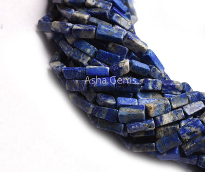 13" Strand Blue lapis Smooth Rectangle Shape Beads, Natural Lapis Lazuli Uneven Fancy handmade Gemstone Beads lapis Bead Jewelry Making SALE