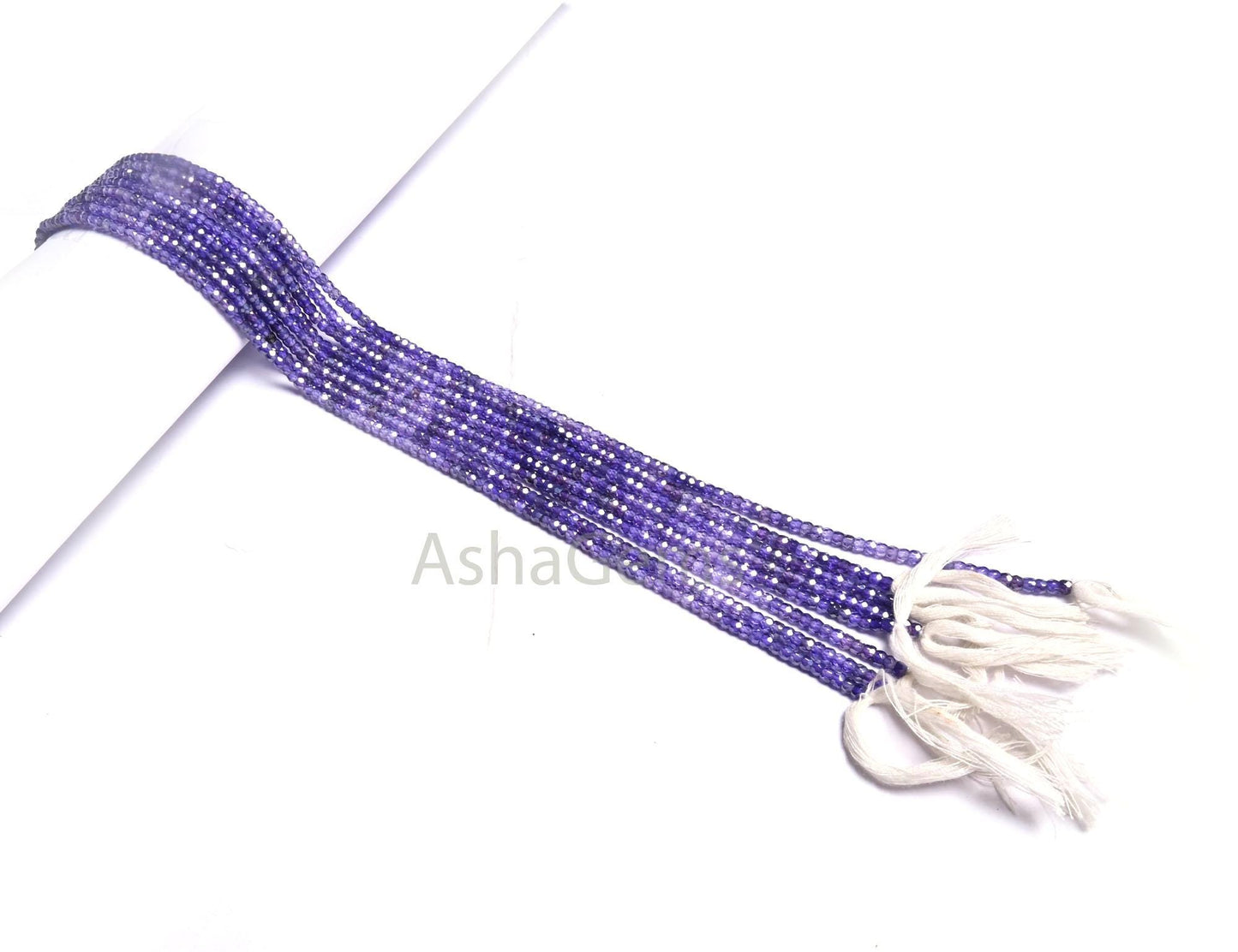 AAA Quality Shaded Purple Zircon Micro Machine Cut Rondelle Gemstone Beads, 13" Purple Blue Zircon Faceted Rondelle Beads Jewelry Necklace