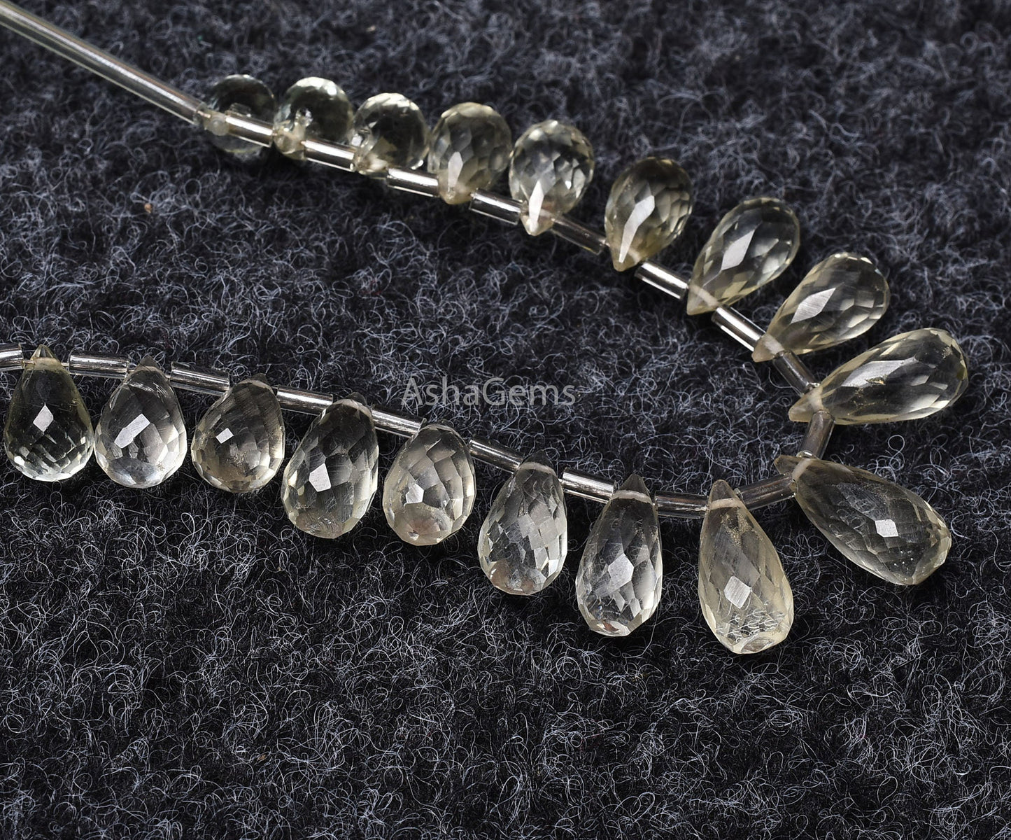 Natural Green Amethyst Faceted Drops Shape Beads, Amethyst Side Drill Drops Green Amethyst Teardrop Beads Briolette, Handmade Jewelry SALE