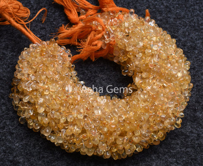 Beautiful Yellow Citrine Quartz Drops Shape Beads, Natural citrine Smooth Teardrop Uneven Handmade, Citrine Drops Side Drill Beads  Jewelry