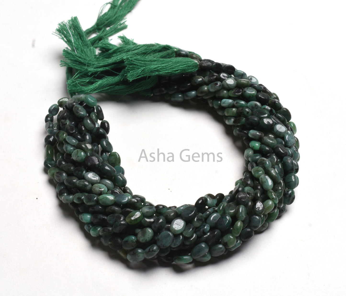 Natural Sakota Green Emerald Smooth Oval Beads,13" Emerald Plain Uneven Oval Straight Drill Gemstone Emerald Beads Jewelry Making Handicraft