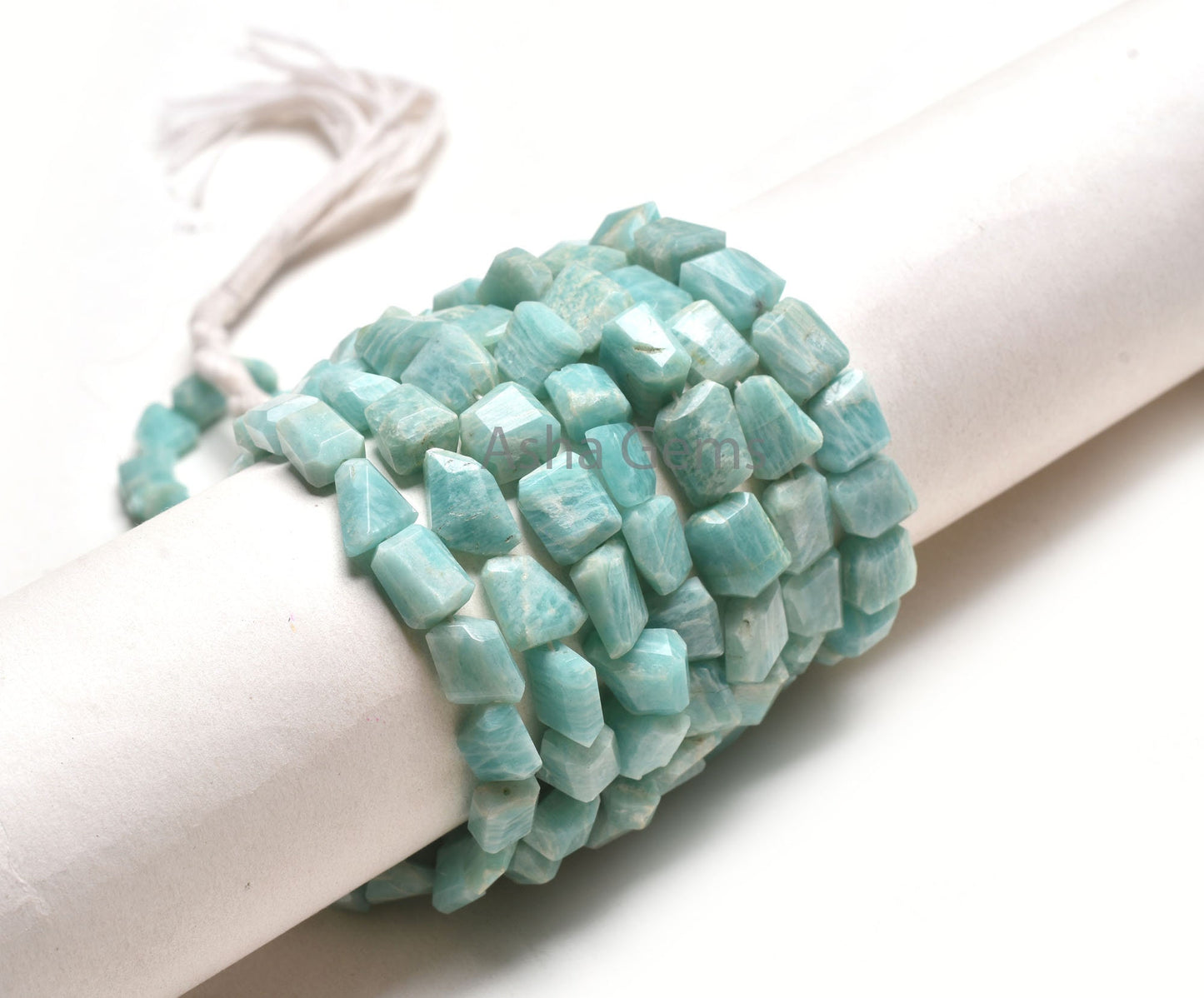 Fine Amazonite Faceted Indian Cut nugget Gemstone Beads, Natural Blue amazonite Handmade Straight Drill Tumble Amazonite Beads jewelry SALE